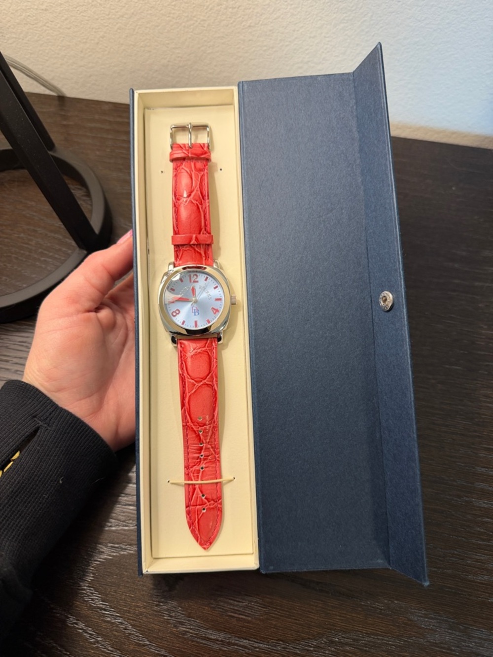 Dooney & Bourke Pink Leather Strap Watch